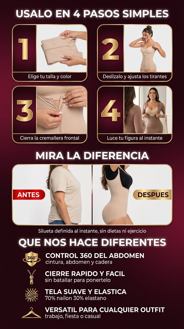 BodyCurveZip - usalo en 4 pasos
