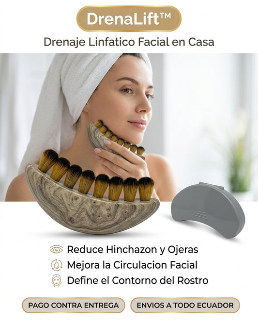 DrenaLift™ – Cepillo Facial de Drenaje Linfático