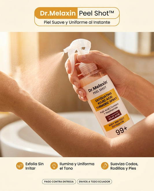 Dr. Melaxin Peel Shot™ – Spray Exfoliante Corporal con Ácido Kójico y Cúrcuma